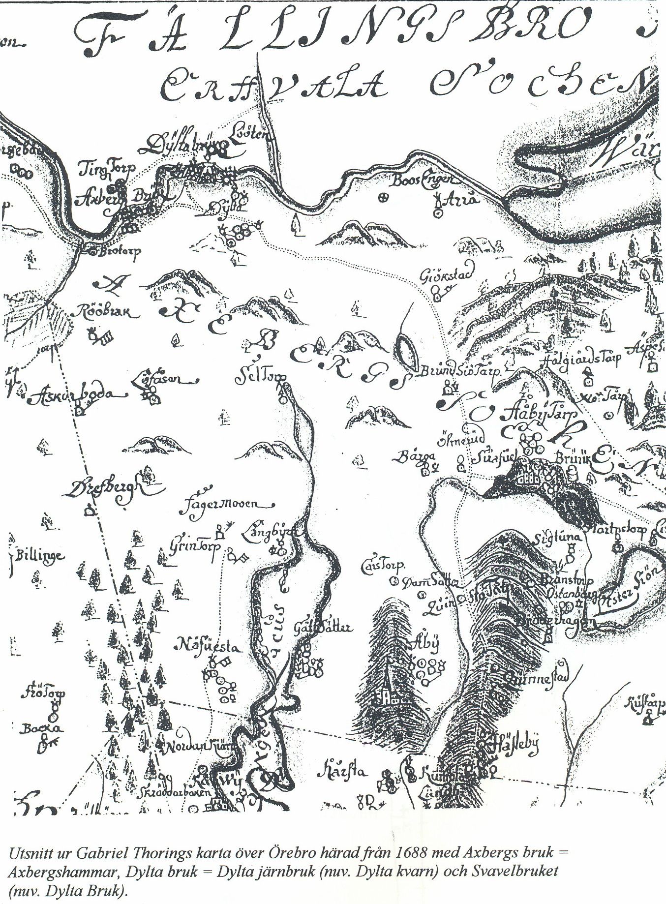 häradskarta axeberg 1688
