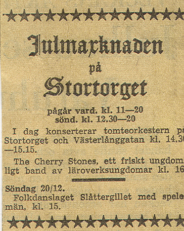 julmarknad på stortorget